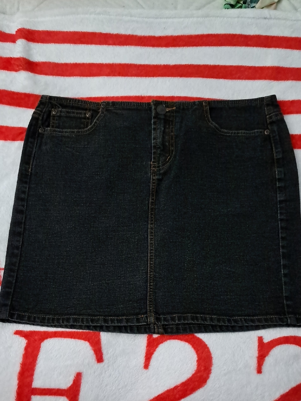 Classic Black Denim Mini Skirt Jounior Size 9